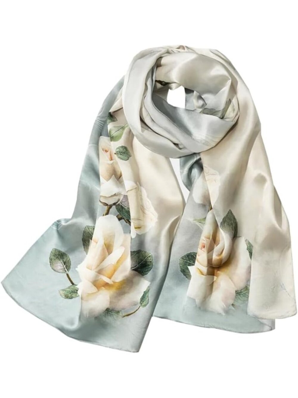 Luxurious 100% Silk Long Scarf - Women's Large Oblong Shawl, Perfect Gift